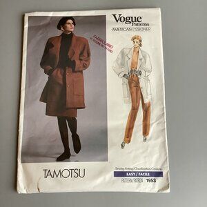 Vogue Pattern 1953 - Tamotsu Designer Jacket, Skirt & Pants - Size 10 - UNCUT